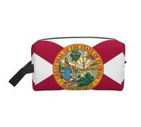 Borsa da viaggio con stampa della bandiera della Florida, organizer per trucchi per donne e uomini, grande capacità per cosmetici, accessori, articoli da toeletta, shampoo ed elementi essenziali