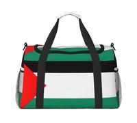 Borsa da viaggio con stampa della bandiera della Palestina, borsa da palestra, borsa da viaggio essenziale per donne e uomini, borsa a tracolla, Nero , Taglia unica