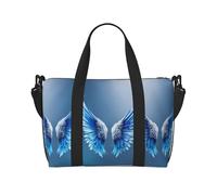 Borsa da viaggio con stampa di ali d'angelo, borsone da viaggio, borsa per oggetti personali, per viaggi, palestra, sport, weekender, Nero , Taglia unica