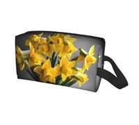 Borsa da viaggio con stampa di bouquet di narcisi per uomini e donne, borsa da toilette portatile di grande capacità