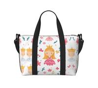 Borsa da viaggio con stampa di fiabe in cartoni animati, con tracolla regolabile, adatta per viaggi e sport