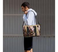 Borsa da viaggio con stampa di maiale carino, borsone da viaggio, borsa per oggetti personali, per viaggi, palestra, sport, weekender, Nero , Taglia unica