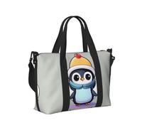 Borsa da viaggio con stampa di pinguini, borsa da viaggio, borsa per oggetti personali, per viaggi, palestra, sport, weekender, Nero , Taglia unica