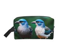 Borsa da viaggio con stampa di stelle marine, borsa da viaggio per cosmetici, kit dopp, organizer per articoli da toeletta, borsa portatile con cerniera, Due uccellini., taglia unica