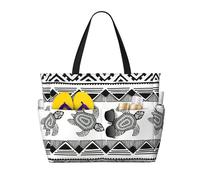 Borsa da viaggio con stampa etnica tartaruga a righe borsa da viaggio intelligente tasca tote estate vacanza escursionismo campeggio attività all'aperto