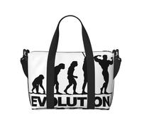 Borsa da viaggio con stampa evoluzione del bodybuilding, borsa a tracolla per weekend e viaggi d'affari, leggera