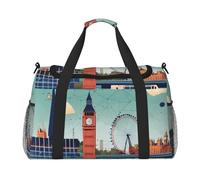 Borsa da viaggio con stampa "I Love London", borsa da viaggio, borsa da viaggio, borsa da viaggio, accessori da viaggio, Nero , Taglia unica