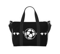 Borsa da viaggio con stampa "I Love Soccer Weekend", adatta per viaggi, campeggio, picnic