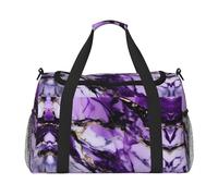 Borsa da viaggio con stampa in marmo viola Borsa da viaggio Borsa da viaggio Borsa da viaggio Borsa sportiva da portare sotto il sedile, nero, Taglia unica