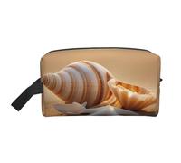Borsa da viaggio con stampa paesaggio di conchiglie sulla spiaggia, borsa da toilette per uomo e donna, per viaggi, palestra, uso quotidiano