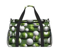Borsa da viaggio con stampa palla da golf, borsa da viaggio, borsa sportiva da portare sotto il sedile, nero, Taglia unica