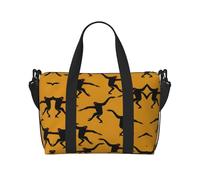 Borsa da viaggio con stampa scimmia nera Gibbon Monkey, borsone da viaggio, borsa per oggetti personali, per viaggi, palestra, sport, weekender, Nero , Taglia unica