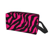 Borsa da viaggio con stampa zebrata, tigre, leopardo, rosa, per uomini e donne, borsa da toilette portatile di grande capacità