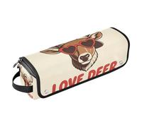 Borsa da viaggio con tappetino in ferro, impermeabile, organizer da viaggio per ferri da stiro, piastre, arricciacapelli, organizer portatile con cervo innamorato