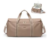 Borsa da Viaggio Convertibile 2 in 1 Borsa Sportiva da Donna con Scomparto Scarpe Borsas Porta Abiti da Viaggio Borsas per Bagagli a Mano (Champagne)
