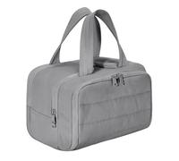 Borsa da viaggio cosmetica, 4-in-1, multiuso, per il bagno, per donna, ampia capacità, ampia capacità, grigio