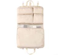 Borsa da viaggio da appendere 7 in 1, organizer con sezioni multiple, materiale Oxford e tasche in rete trasparenti per una facile identificazione dei contenuti (beige)