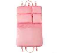 Borsa da viaggio da appendere 7 in 1 organizer con sezioni multiple, materiale Oxford e tasche in rete trasparenti per una facile identificazione dei contenuti (rosa)
