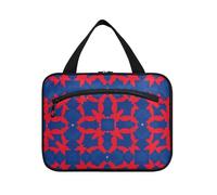 Borsa da viaggio da appendere blu e rossa da uomo con gancio, borsa da barba impermeabile di design per uomini per viaggiatori zaino da viaggio maquillaje coppia maquillaje L