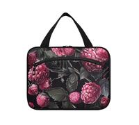 Borsa da viaggio da appendere rosa e nera per articoli da toeletta con gancio, borsa multifunzionale di design per il trucco per gli elementi essenziali per le donne Viaggiare estuche para guardar