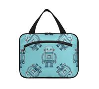 Borsa da viaggio da donna con gancio da appendere a forma di robot verde, con gancio, borsa da viaggio alla moda per articoli da toeletta essenziali da viaggio per donne palestra maleta para