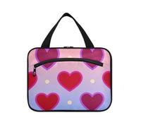 Borsa da viaggio da donna con gancio da appendere a pois bianchi al neon con cuore colorato sfumato borsa da barba multifunzionale per gli uomini per accessori da viaggio Hotel maleta para maquillaje