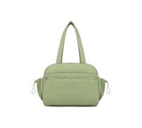Borsa da viaggio da donna con scomparto asciutto bagnato, borsa in nylon con tasche multiple cinghia regolabile per palestra, nuoto, pendolarismo, Verde scuro, As the pic show