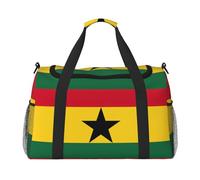 Borsa da viaggio da donna, con stampa bandiera del Ghana, borsa da viaggio, borsa da viaggio, accessori da viaggio, Nero , Taglia unica