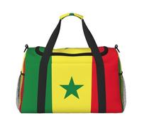 Borsa da viaggio da donna, con stampa bandiera del Senegal, borsa da viaggio, borsa da viaggio, borsa da viaggio, accessori da viaggio, Nero , Taglia unica