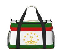 Borsa da viaggio da donna, con stampa bandiera del Tagikistan, borsa da viaggio, borsa da viaggio, borsa da viaggio, accessori da viaggio, Nero , Taglia unica