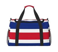 Borsa da viaggio da donna, con stampa bandiera della Costa Rica, borsa da viaggio, borsa da viaggio, borsa da viaggio, accessori da viaggio, Nero , Taglia unica