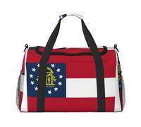 Borsa da viaggio da donna, con stampa bandiera della Georgia, borsa da viaggio, borsa da viaggio, borsa da viaggio, accessori da viaggio, Nero , Taglia unica