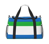 Borsa da viaggio da donna, con stampa bandiera della Sierra Leone, borsa da viaggio, accessorio da viaggio, Nero , Taglia unica