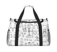 Borsa da viaggio da donna, con stampa chimica, borsa da viaggio, borsa da viaggio, borsa da viaggio, accessori da viaggio, Nero , Taglia unica