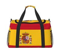Borsa da viaggio da donna, con stampa con bandiera spagnola, borsa da viaggio, accessori da viaggio, Nero , Taglia unica
