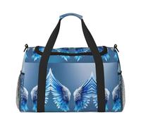 Borsa da viaggio da donna, con stampa di ali d'angelo, borsa da viaggio, borsa da viaggio, borsa da viaggio, accessori da viaggio, Nero , Taglia unica