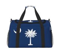 Borsa da viaggio da donna, con stampa di bandiera della Carolina del Sud, borsa da viaggio, borsa da viaggio, accessori da viaggio, Nero , Taglia unica