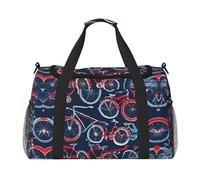 Borsa da viaggio da donna con stampa di biciclette da ciclismo, borsa da viaggio per uomo, borsa da viaggio per uomo, borsa da viaggio per weekend, borsa sportiva da donna