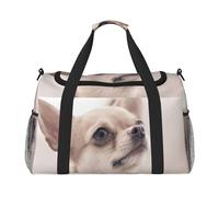 Borsa da viaggio da donna, con stampa di chihuahua, borsa da viaggio, accessorio da viaggio, Nero , Taglia unica