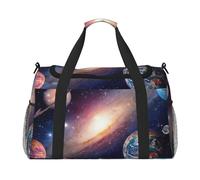 Borsa da viaggio da donna, con stampa di galassia e universo, accessorio da viaggio, Nero , Taglia unica