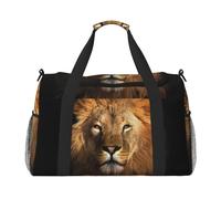 Borsa da viaggio da donna, con stampa di leone africano, borsa da viaggio, borsa da viaggio, accessori da viaggio, Nero , Taglia unica