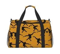 Borsa da viaggio da donna, con stampa scimmia, nera, borsa da viaggio, borsa da viaggio, borsa da viaggio, accessori da viaggio, Nero , Taglia unica
