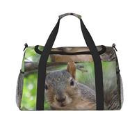Borsa da viaggio da donna, con stampa scoiattolo nell'albero, borsa da viaggio, borsa da viaggio, borsa da viaggio, accessori da viaggio, Nero , Taglia unica