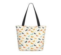 Borsa da viaggio da donna, da lavoro, alla moda, leggera, colorata, con stampa di cavalli, borsa da infermiera, borsa da spiaggia da donna, grande borsa tote con cerniera