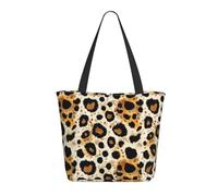 Borsa da viaggio da donna da lavoro, alla moda, leggera, con motivo leopardato, borsa a tracolla da infermiera, borsa da spiaggia da donna, grande borsa tote con cerniera