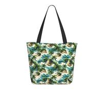 Borsa da viaggio da donna, da lavoro, alla moda, leggera, con stampa hawaiana, piccola isola, borsa da infermiera, borsa da spiaggia da donna, grande borsa tote con cerniera