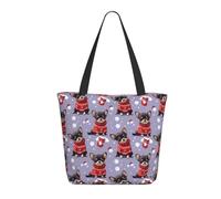 Borsa da viaggio da donna, da lavoro, leggera, alla moda, con stampa di chihuahua e maglione natalizio, borsa a tracolla da infermiera, borsa da spiaggia da donna, grande borsa tote con cerniera