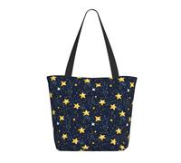 Borsa da viaggio da donna, da lavoro, leggera, alla moda, con stampa di stelle nel cielo notturno, borsa a tracolla da infermiera, borsa da spiaggia da donna, grande borsa tote con cerniera