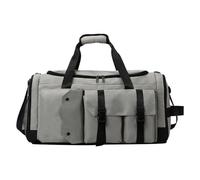 Borsa da viaggio da donna, grande borsa da viaggio impermeabile, zaino con separazione asciutta bagnata per corde, pantofole asciugamani interni, grigio, Consulte la descripción, Vedere la descrizione