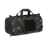 Borsa da viaggio da uomo 40L, borsa da viaggio per il fitness, bagaglio a mano per basket, attrezzatura da campeggio per esterni(Black Camo)
